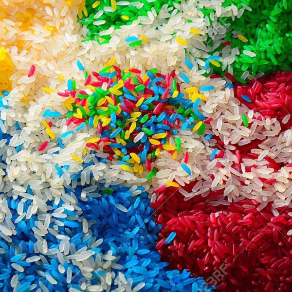 Colourful rice for Prayers