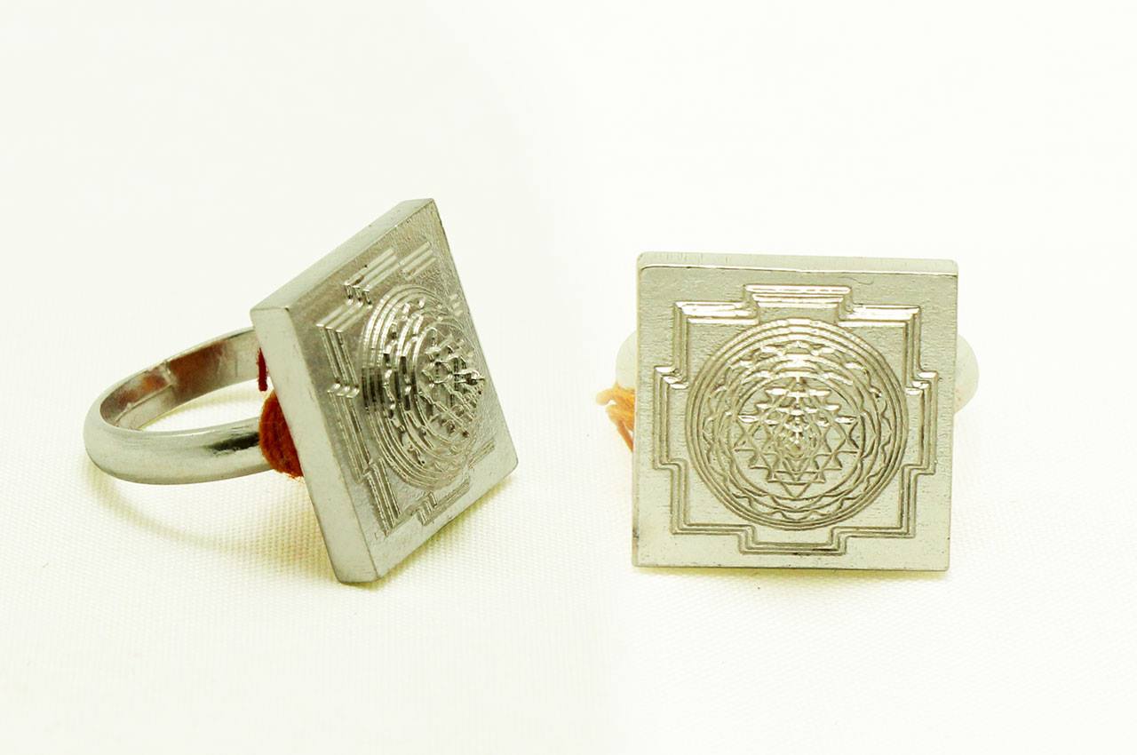 Sri chakra Mehru Ring in Silver Plated